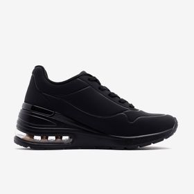 Skechers 155401 BBK Million Air - Elevated Air Siyah Kadın Spor Ayakkabı