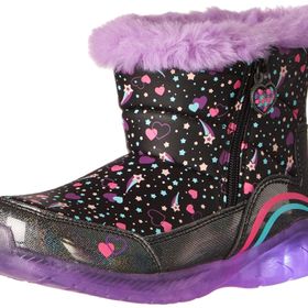 Skechers 302656N-BKLV Illumi Brights Çocuk Siyah Işıklı Bot
