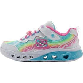 Skechers 303253L WMLT Flutter Heart Lights Groovy Swirl Büyük Beyaz Işıklı Kız Çocuk Spor Ayakkabı