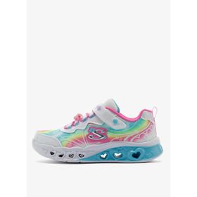 Skechers 303253L WMLT Flutter Heart Lights Groovy Swirl Büyük Beyaz Işıklı Kız Çocuk Spor Ayakkabı