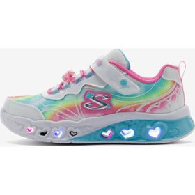 Skechers 303253L WMLT Flutter Heart Lights Groovy Swirl Büyük Beyaz Işıklı Kız Çocuk Spor Ayakkabı
