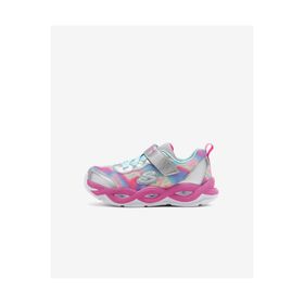 Skechers 303716N SMLT Twisty Glow Sorbet Swirl Küçük Gri Işıklı Kız Çocuk Spor Ayakkabı