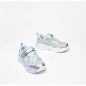 Skechers 303717L SMLT Twisty Glow Gri Kız Çocuk Spor Ayakkabı