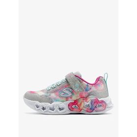 Skechers 303753L SMLT Infinite Heart Lights Color Lovin Gri Gümüş Işıklı Büyük Kız Çocuk Spor Ayakkabı