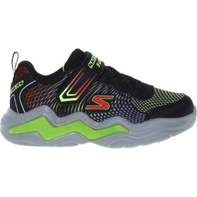 Skechers 400125N-BKLM S Lights Erupters IV Siyah Yeşil Unisex Çocuk Koşu ve Yürüyüş Ayakkabı