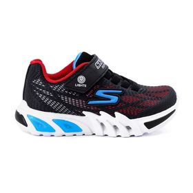 Skechers 400137L BKRB FLEX-GLOW ELITE VORL Siyah Kırmızı Mavi Erkek Çocuk Yürüyüş Ayakkabısı