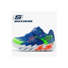Skechers 400138N RYMT Flex Glow Bolt Mavi Işıklı Küçük Erkek Çocuk Spor Ayakkabı