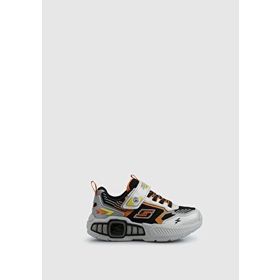 Skechers 400151L SLBK Light Storm 3 Büyük Erkek Çocuk Gri Işıklı Spor Ayakkabı