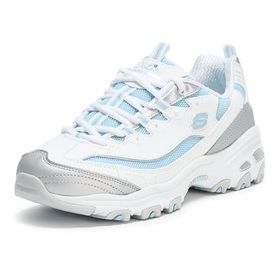 Skechers D'Lites Kromatik Beyaz Gümüş Açık Mavi Kadın Spor Ayakkabı