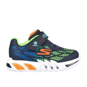 Skechers Erkek Çocuk Flex-Glow Elite Vorlo Spor Ayakkabı, Lacivert Sentetik Çoklu Kesim, 10.5 UK