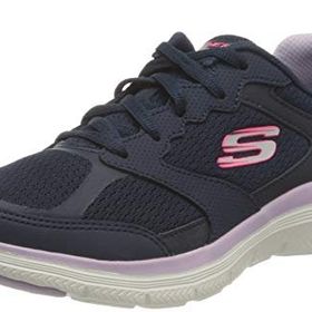 Skechers Flex Appeal 4.0-Active Flow Lacivert File Mavi Süsleme Kadın Spor Ayakkabı