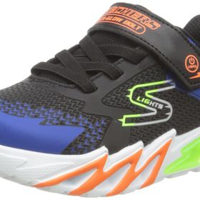 Skechers FLEX GLOW BOLT Erkek Çocuk Gs Siyah Işıklı Spor Ayakkabı