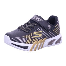 Skechers Flex-Glow Elite Siyah Sentetik Süs Mavi Limon Trim Whi 2 UK Erkek Çocuk Spor Ayakkabı