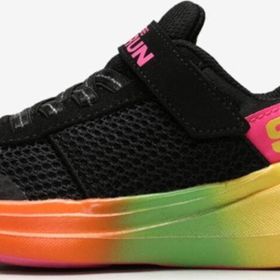 Skechers Go Run Fast Electric Fun 302036L BKMT Büyük Kız Çocuk Siyah Spor Ayakkabı