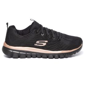 Skechers Graceful Get Connected 12615-BKRG Siyah Kadın Ayakkabı