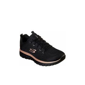 Skechers Graceful Get Connected 12615-BKRG Siyah Kadın Ayakkabı