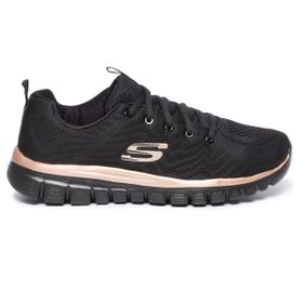 Skechers Graceful Get Connected 12615-BKRG Siyah Kadın Ayakkabı
