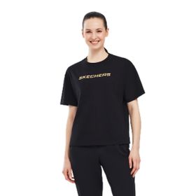 Skechers Graphic W Short Sleeve Siyah Kadın T-shirt