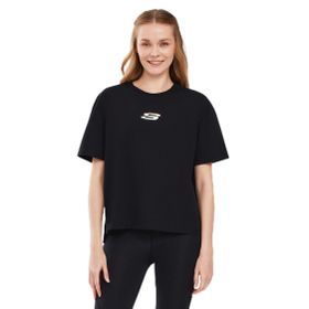 Skechers Graphic W Short Sleeve Siyah Kadın T-shirt
