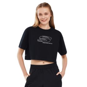Skechers Graphic W Short Sleeve Siyah Kadın T-shirt