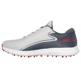 Skechers Max 2 Arch Fit Su Geçirmez Spikeless Gri Kırmızı Erkek Golf Ayakkabısı