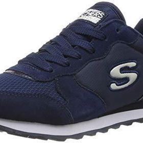 Skechers Og 85 Gold'n Gurl Lacivert Süet File Naylon Gümüş Süsleme Kadın Spor Ayakkabı