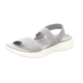 Skechers On The Go 600 Gümüş Parıltılı Kadın Sandalet