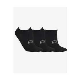 Skechers S192263-972 SKX U No Show Performance 3 Pack Sneaker Unisex Siyah Çorap