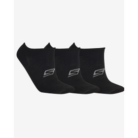 Skechers S192263-972 SKX U No Show Performance 3 Pack Sneaker Unisex Siyah Çorap
