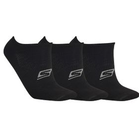 Skechers S192263-972 SKX U No Show Performance 3 Pack Sneaker Unisex Siyah Çorap