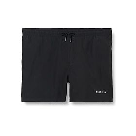 Skechers S211654-001 Swimwear M 5 Inch Short Lastikli Regular Fit Düz Siyah Erkek Şort