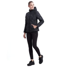 Skechers S212001-001 W Capitone Hooded Jacket Siyah Kadın Mont