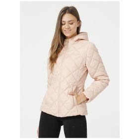 Skechers S212001-230 W Capitone Hooded Jacket Açık Bej Kadın Mont