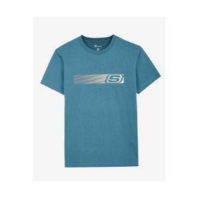 Skechers S212196-405 M Graphic Tee Petrol Erkek T-Shirt