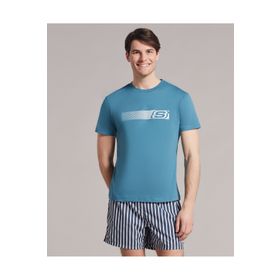 Skechers S212196-405 M Graphic Tee Petrol Erkek T-Shirt