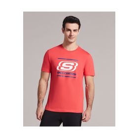 Skechers S212949-600 M Big Logo Kırmızı Erkek T-shirt