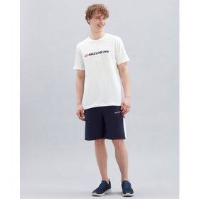 Skechers S212956-102 M Essential O Yaka Normal Kalıp Düz Beyaz Erkek T-Shirt