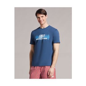 Skechers S222262-405 Petrol Erkek T-shirt