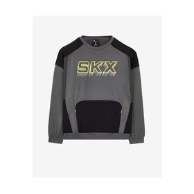 Skechers S232277-032 M LW Fleece Crew Neck Gri Erkek Sweatshirt