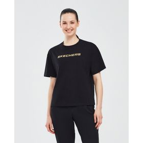 Skechers S241012-001 Siyah Kadın T-shirt