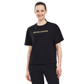 Skechers S241012-001 Siyah Kadın T-shirt