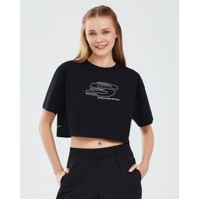 Skechers S241014-001 Siyah Kadın T-shirt
