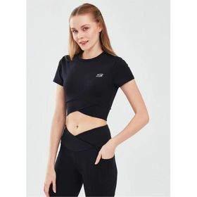 Skechers S241133-001 Performance Coll. W Short Sleeve Siyah Kadın T-shirt