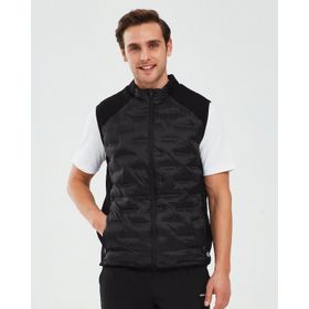 Skechers S241154-001 Outerwear M Padded Siyah Günlük Stil Erkek Yelek