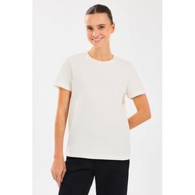 Skechers S2510029-102 Essential Crewneck Bej Yuvarlak Yaka Kadın T-shirt