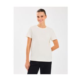 Skechers S2510029-102 Essential Crewneck Bej Yuvarlak Yaka Kadın T-shirt