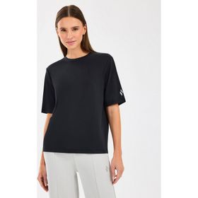 Skechers S2510327-001 W Lounge Regular Crew Neck Siyah Kadın T-Shirt