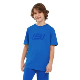 Skechers SK232080-403 Mavi Erkek Çocuk T-shirt