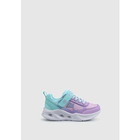 Skechers Sola Glow Ombre Deluxe 303714L TQLV Büyük Kız Çocuk Turkuaz/Lavanta Işıklı Spor Ayakkabı