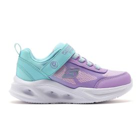 Skechers Sola Glow Ombre Deluxe 303714L TQLV Büyük Kız Çocuk Turkuaz/Lavanta Işıklı Spor Ayakkabı